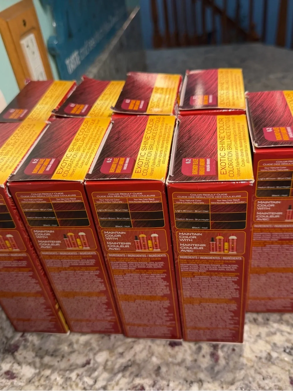 Creme of Nature Exotic Shine Color 6.2 Burgandy Blaze Quantity of 9 New